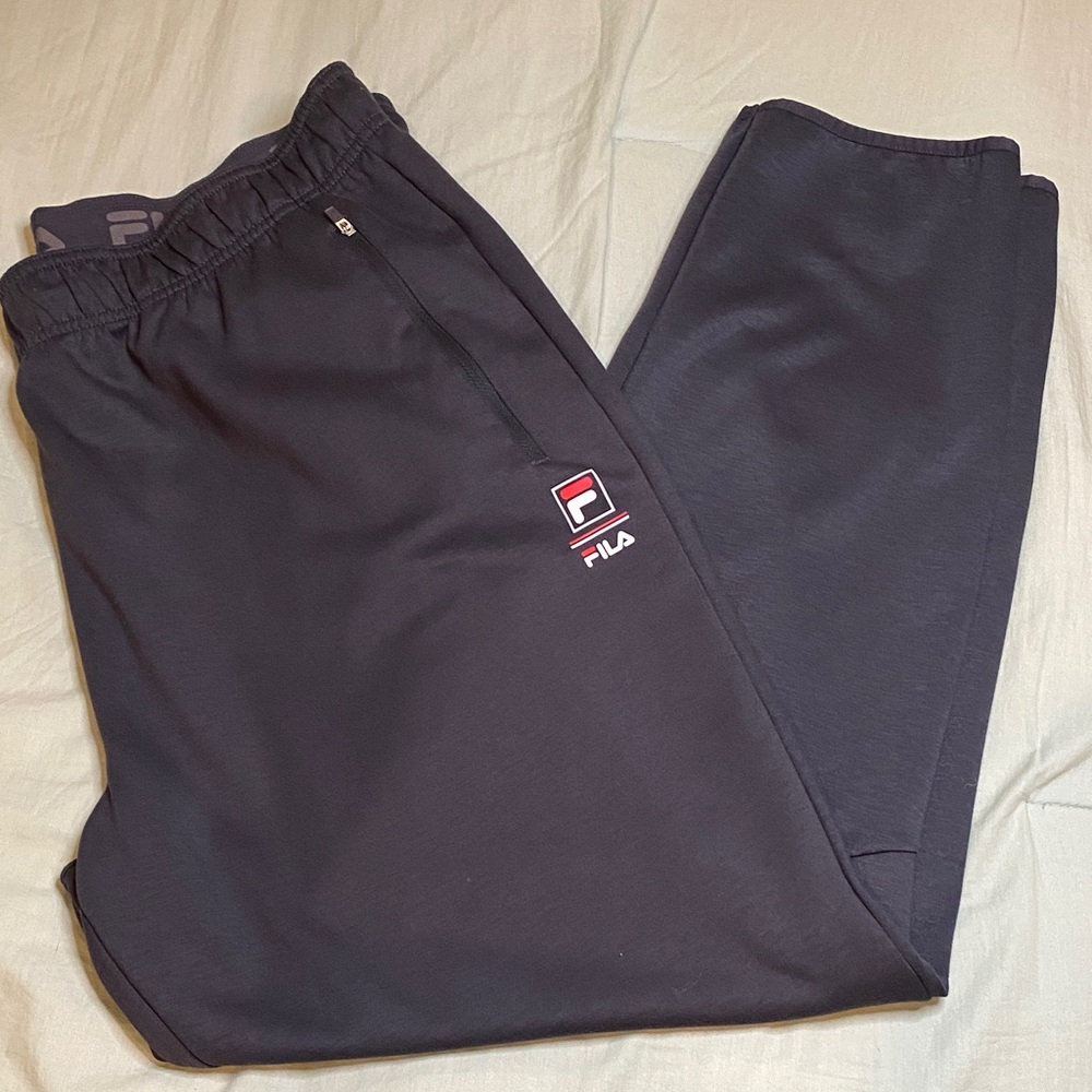 Fila Charcoal Gray Joggers with Logo